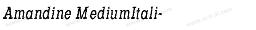 Amandine MediumItali字体转换
